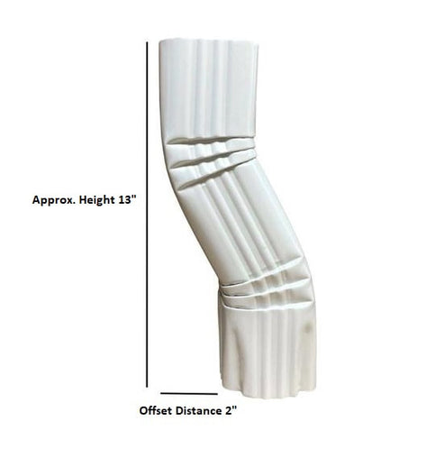 Professional 3x4 Double A Offset Downspout Extension 2 Inch
